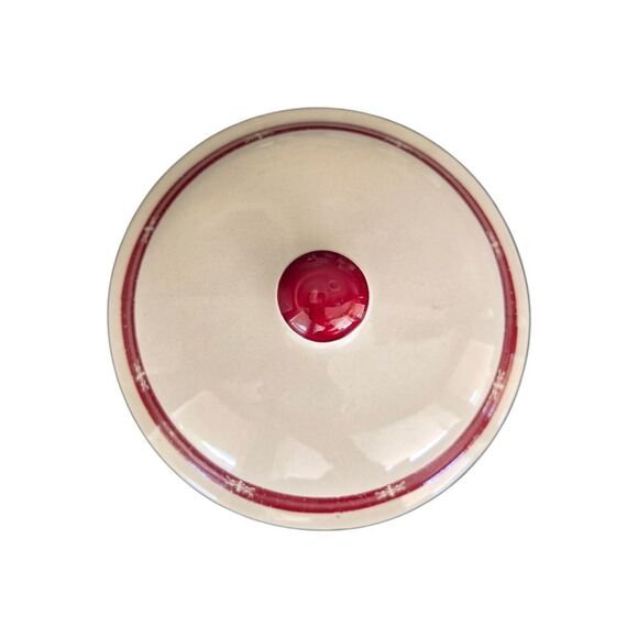 Royal Seasons Holiday Christmas Snowmen Stoneware Canister Cookie Jar Safe - Picture 3 of 6